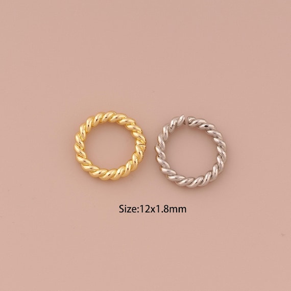 5 pcs 18K Gold Open Jump Rings,Minimalist Jump Rings,Gold Jump Rings for DIY Jewelry Making Supply