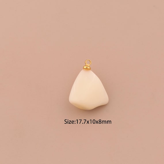 18K Gold Fritillaria Charms,Triangle Charms Pendants,Fritillaria Charm for DIY Jewelry Making Supply