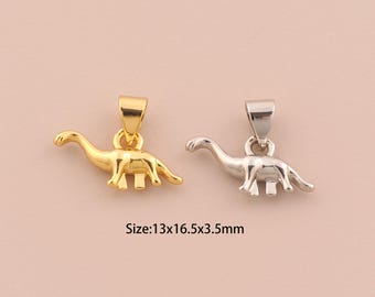 Dijes de animales de oro de 18 quilates, colgantes con dijes de animales, dijes de animales para hacer joyas de bricolaje