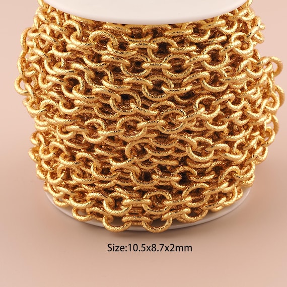 3.28 Feet 18K Gold Rolo Chain,Special Chain,Semi-Finished Chain for DIY Jewelry Making Supply