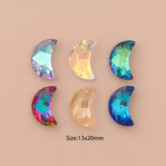 Moon Crystal Pendant,Austrian Crystal,Made in Austria for DIY Jewelry Making Supply