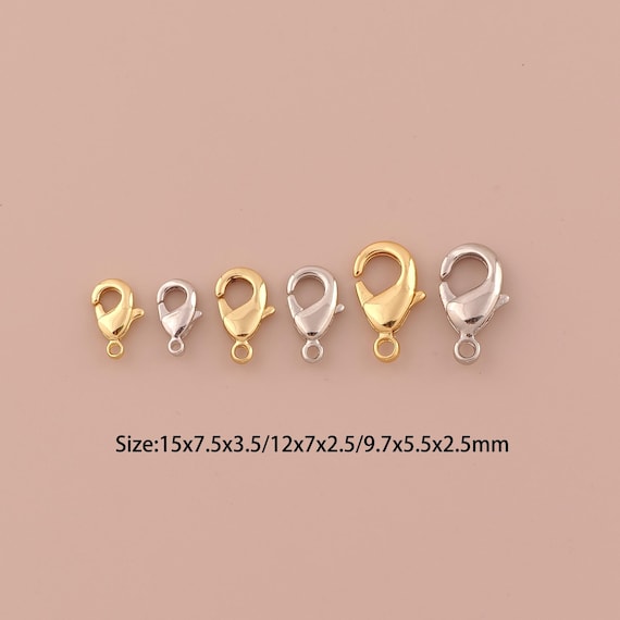 18K Gold Lobster Clasp Set 5 pcs | Jewelry Making Supplies | Gold Clasps for Necklaces | Premium Clasps | Crafting