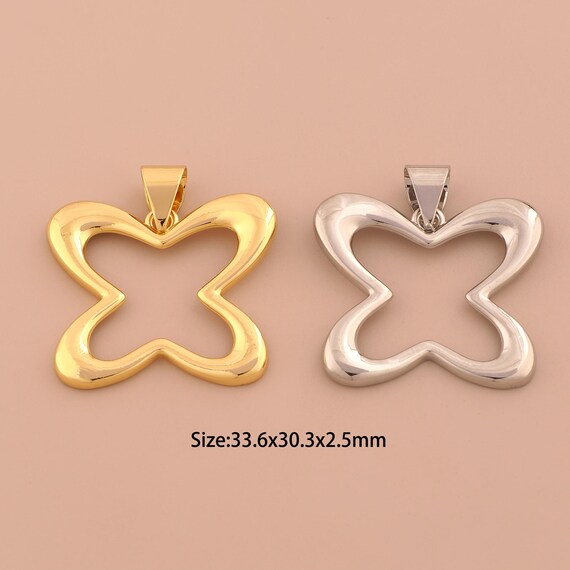 18K Gold Filled Butterfly Pendant,Enamel Insect Charm,CZ Pave Butterfly Charm, DIY Jewelry Supplies