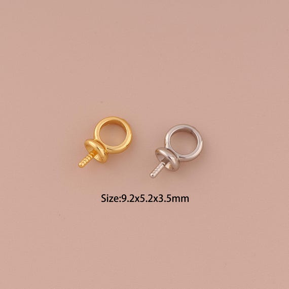 10 pcs 18K Gold Round Charms,Minimalist Charms Pendants,Pendant Bead Cap for DIY Jewelry Making Supply