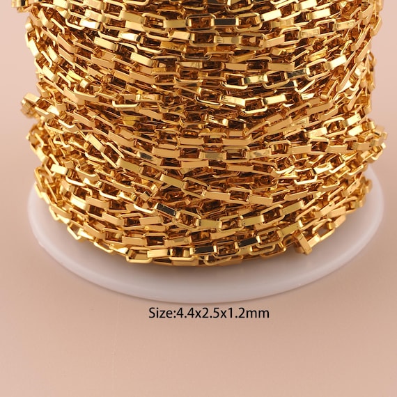 3.28 Feet 18K Gold Rolo Chain,Special Chain,Semi-Finished Chain for DIY Jewelry Making Supply