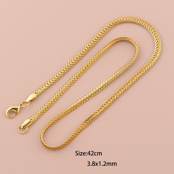 18K Gold Wheat Necklace,Chain Necklace,Fashion Necklace,Gift for Her