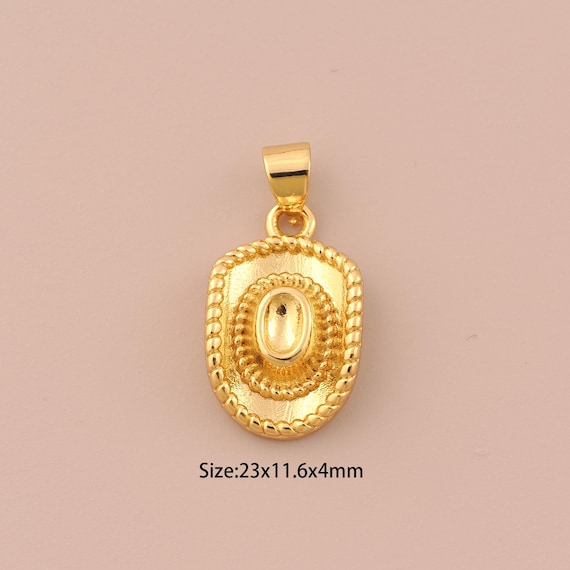18K Gold Hat Charms,Hat Charms Pendants,Hat Charm for DIY Jewelry Making Supply