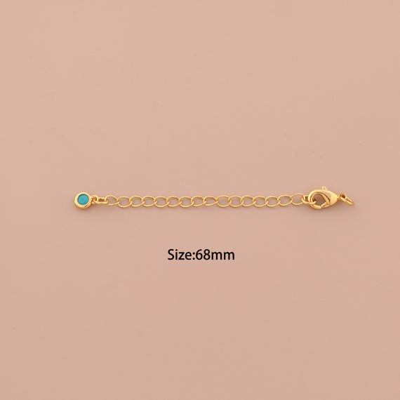 18K Gold Extension Chain,Round Chain,Extension Chain for DIY Jewelry Making Supply