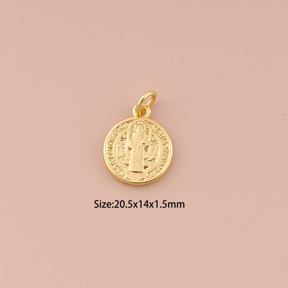 18K Gold Jesus Charms,Minimalist Charms Pendants,Christian Charm for DIY Jewelry Making Supply