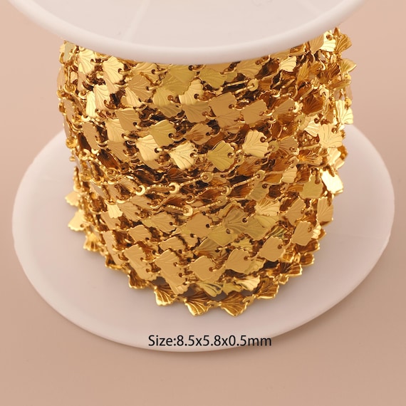 3.28 Feet 18K Gold Shell Chain,Special Chain,Semi-Finished Chain for DIY Jewelry Making Supply