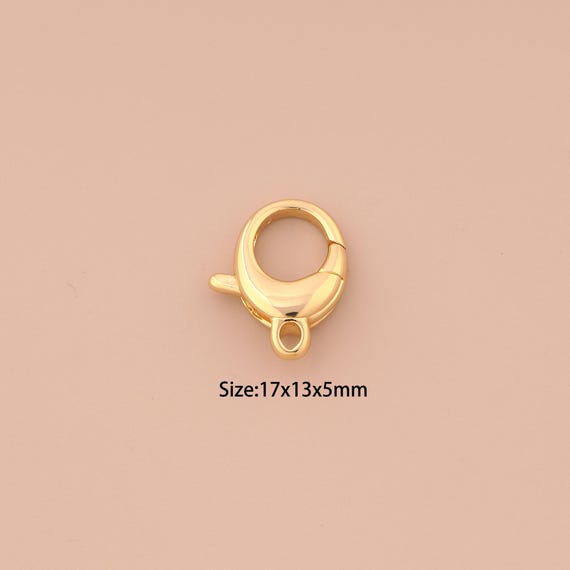 18K Gold Lobster Clasp,Spring Clasp,Snap Clasp for DIY Jewelry Making Supply