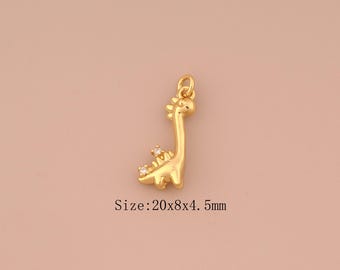 18K Gold Animal Charms,CZ Pave Animal Charms Pendants,Animal Charm for DIY Jewelry Making Supply
