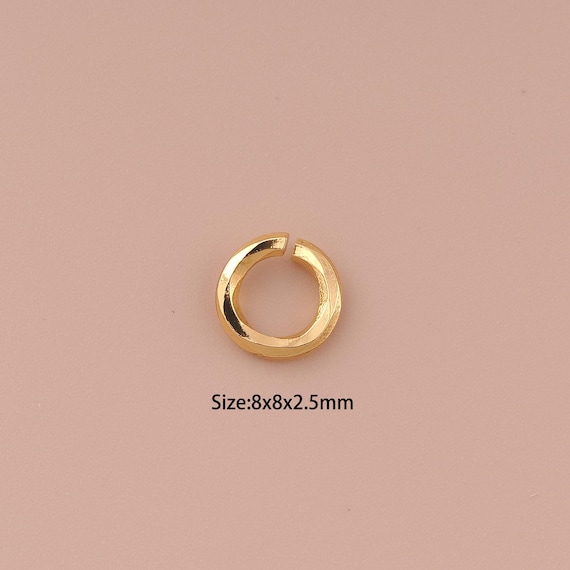 10 pcs 18K Gold Open Jump Rings,Minimalist Jump Rings,Gold Jump Rings for DIY Jewelry Making Supply
