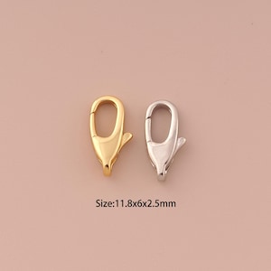 18K Gold Lobster Clasp,Claw Clasp,Lobster Clasp for DIY Jewelry Making Supply