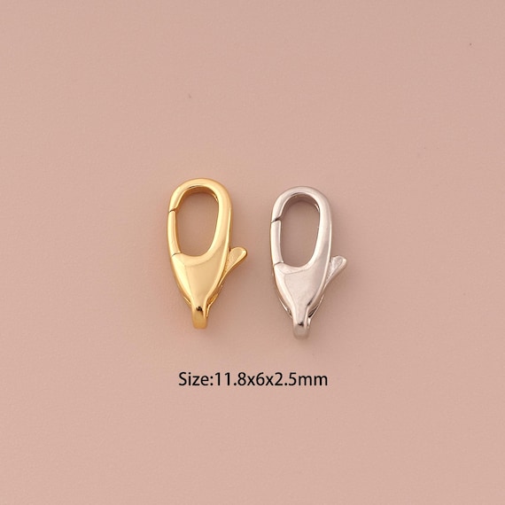 18K Gold Lobster Clasp,Claw Clasp,Lobster Clasp for DIY Jewelry Making Supply