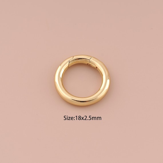 18K Gold Push Door Clasp,Snap Clasp,Snap Clasp for DIY Jewelry Making Supply