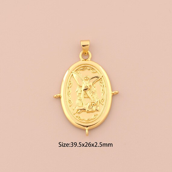 18K Gold San Judas Charms,San Judas Charms Pendants,San Judas Charm for DIY Jewelry Making Supply