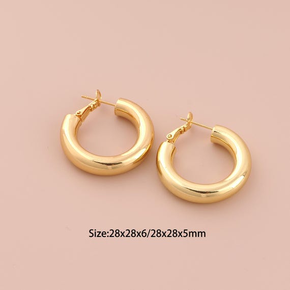 18K Gold Hoop Earrings,Hugging Hoop Earrings,Hoop Earrings,Hypoallergenic Hoop Earrings,Gift for Her