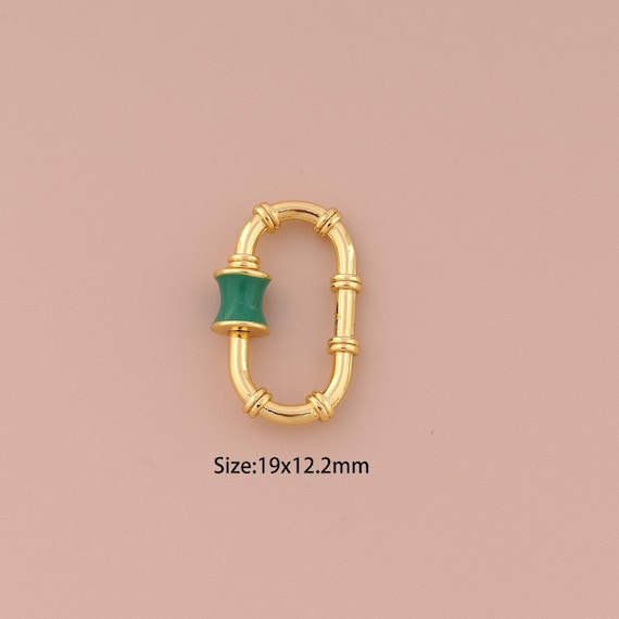 18K Gold Carabiner Clasp,Minimalist Clasp,Carabiner Clasp for DIY Jewelry Making Supply