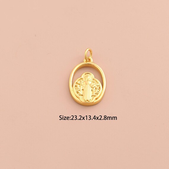 18K Gold Jesus Charms,Religious Charms Pendants,Christian Charm for DIY Jewelry Making Supply