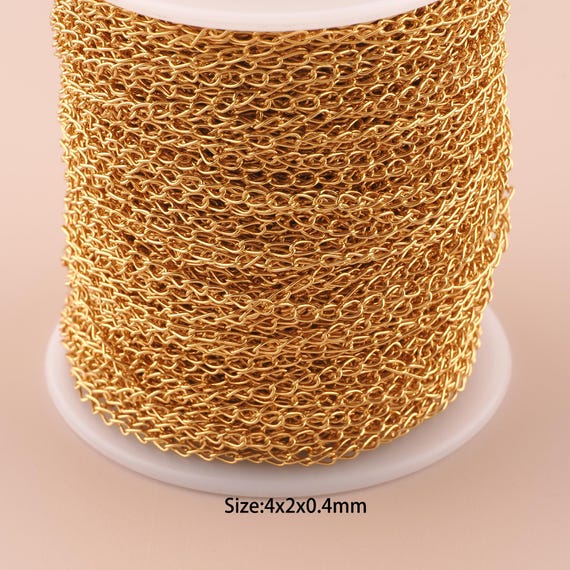 3.28 Feet 18K Gold Cable Chain,Special Chain,Semi-Finished Chain for DIY Jewelry Making Supply