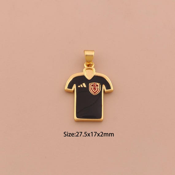 18K Gold Venezuela Jersey Charms,Enamel Jersey Charms Pendants,CZ Pave Venezuela Jersey Charm for DIY Jewelry Making Supply
