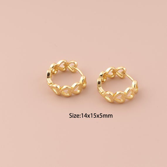 18K Gold Heart Earrings,Hugging Hoop Earrings,Hoop Earrings,Hypoallergenic Hoop Earrings,Gift for Her