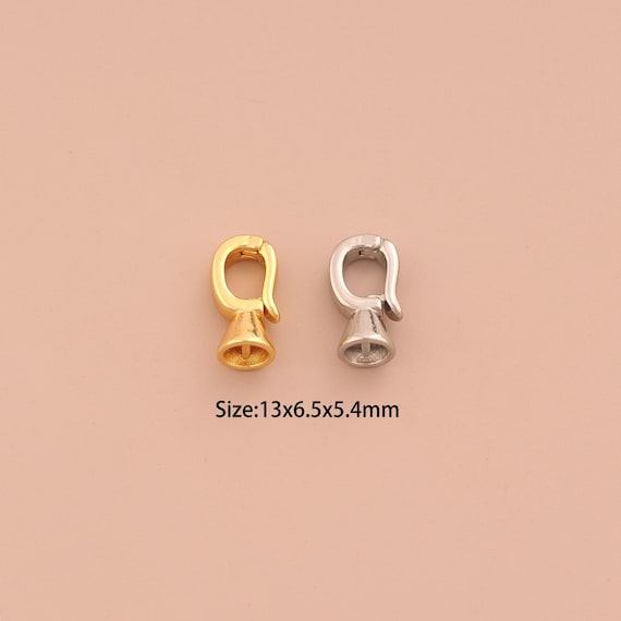 18K Gold Openable Clasp,Snap Clasp,Openable Clasp for DIY Jewelry Making Supply