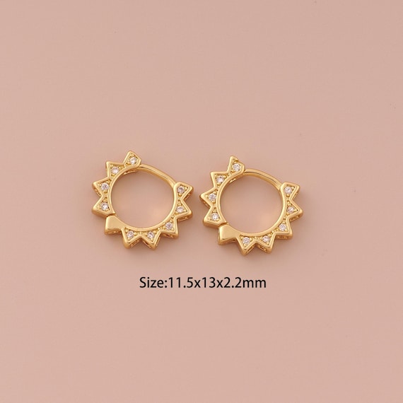 18K Gold Hoop Earrings,CZ Pave Hugging Hoop Earrings,Hoop Earrings,Hypoallergenic Hoop Earrings,Gift for Her
