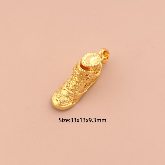 18K Gold Sneaker Charms,Sneaker Charms Pendants,Sneaker Charm for DIY Jewelry Making Supply
