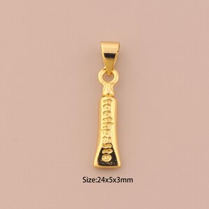 18K Gold Zahnpasta Charms, Zahnpasta Charms Anhänger, Zahnpasta Charm für DIY Schmuckherstellung Versorgung