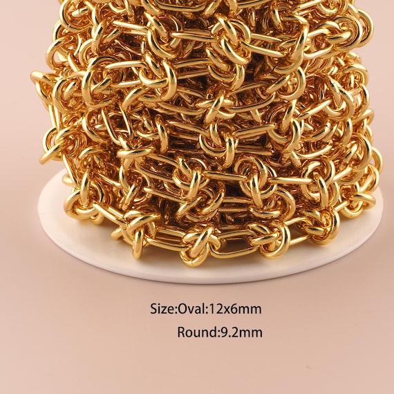 3.28 Feet 18K Gold Knot Chain,Special Chain,Semi-Finished Chain for DIY Jewelry Making Supply