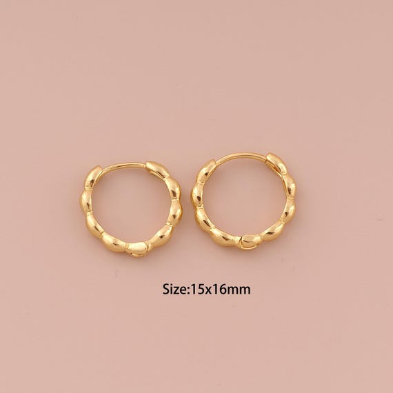 18K Gold Hoop Earrings,Hugging Hoop Earrings,Hoop Earrings,Hypoallergenic Hoop Earrings,Gift for Her