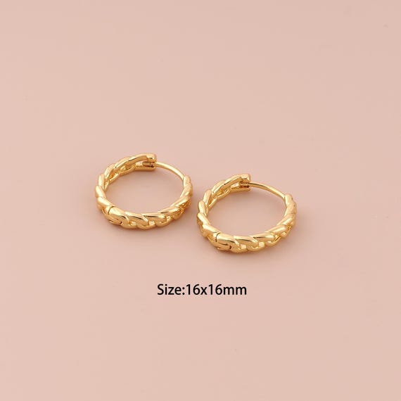 18K Gold Hoop Earrings,Hugging Hoop Earrings,Hoop Earrings,Hypoallergenic Hoop Earrings,Gift for Her