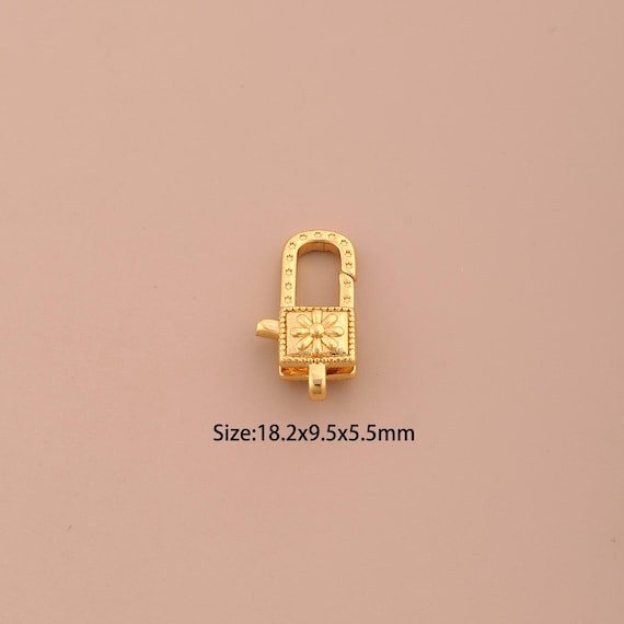 18K Gold Lobster Clasp,Spring Clasp,Flower Clasp for DIY Jewelry Making Supply