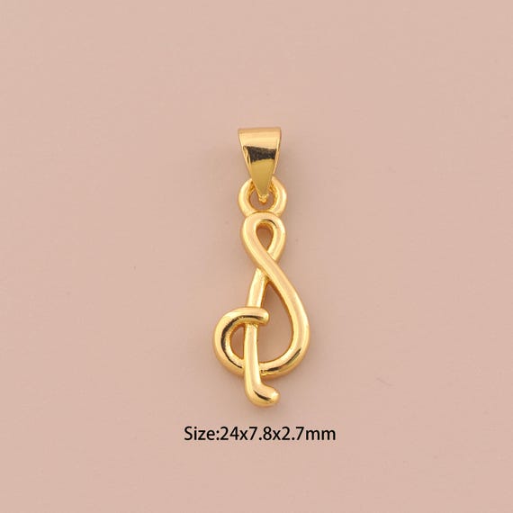 18K Gold Musical Note Charms,Musical Note Charms Pendants,Musical Note Charm for DIY Jewelry Making Supply