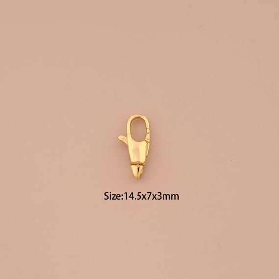 18K Gold Lobster Clasp,Spring Clasp,Snap Clasp for DIY Jewelry Making Supply
