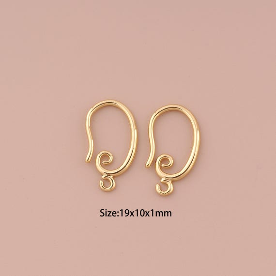 5 pair 18K Gold Earhook Accessories,Minimalist Earhook,Ear Hook for DIY Jewelry Making Supply