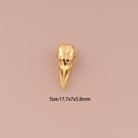 18K Gold Bird Spacer Bead,Minimalist Bead,Bird Bead for DIY Jewelry Making Supply