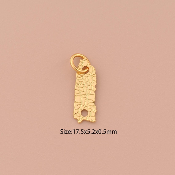 18K Gold Puerto Rico Map Charms,Map Charms Pendants,Puerto Rico Map Charm for DIY Jewelry Making Supply