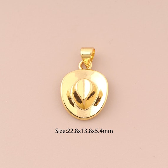 18K Gold Hat Charms,Minimalist Charms Pendants,Star Charm for DIY Jewelry Making Supply