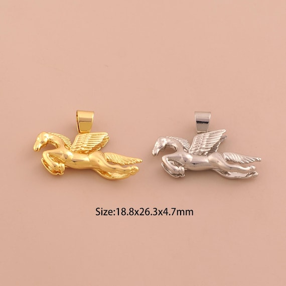 18K Gold Pegasus Charms,Pegasus Charms Pendants,Pegasus Charm for DIY Jewelry Making Supply