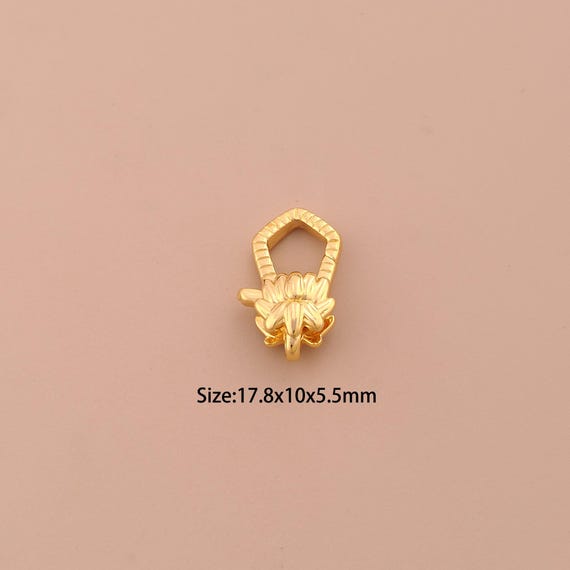 18K Gold Lobster Clasp,Spring Clasp,Flower Clasp for DIY Jewelry Making Supply