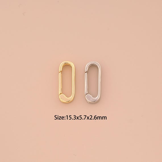 18K Gold Push Door Clasp,Snap Clasp,Snap Clasp for DIY Jewelry Making Supply