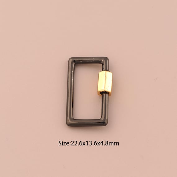 18K Gold Carabiner Clasp,Minimalist Clasp,Carabiner Clasp for DIY Jewelry Making Supply
