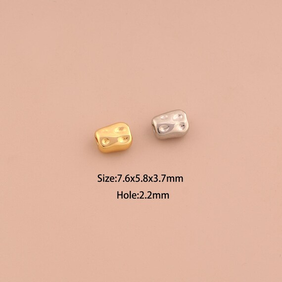 18K Gold Flat Spacer Bead,Flat Bead,Flat Bead for DIY Jewelry Making Supply