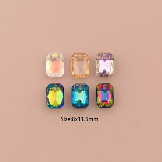 Emerald Cut Crystal Pendant,Austrian Crystal,Made in Austria for DIY Jewelry Making Supply