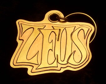 Brass and copper Zeus style tag