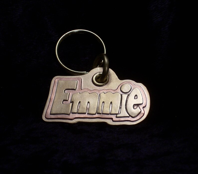 Handmade brass and copper pet tag image 7