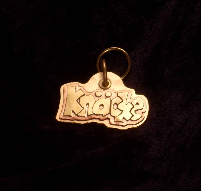 Handmade brass and copper pet tag image 8
